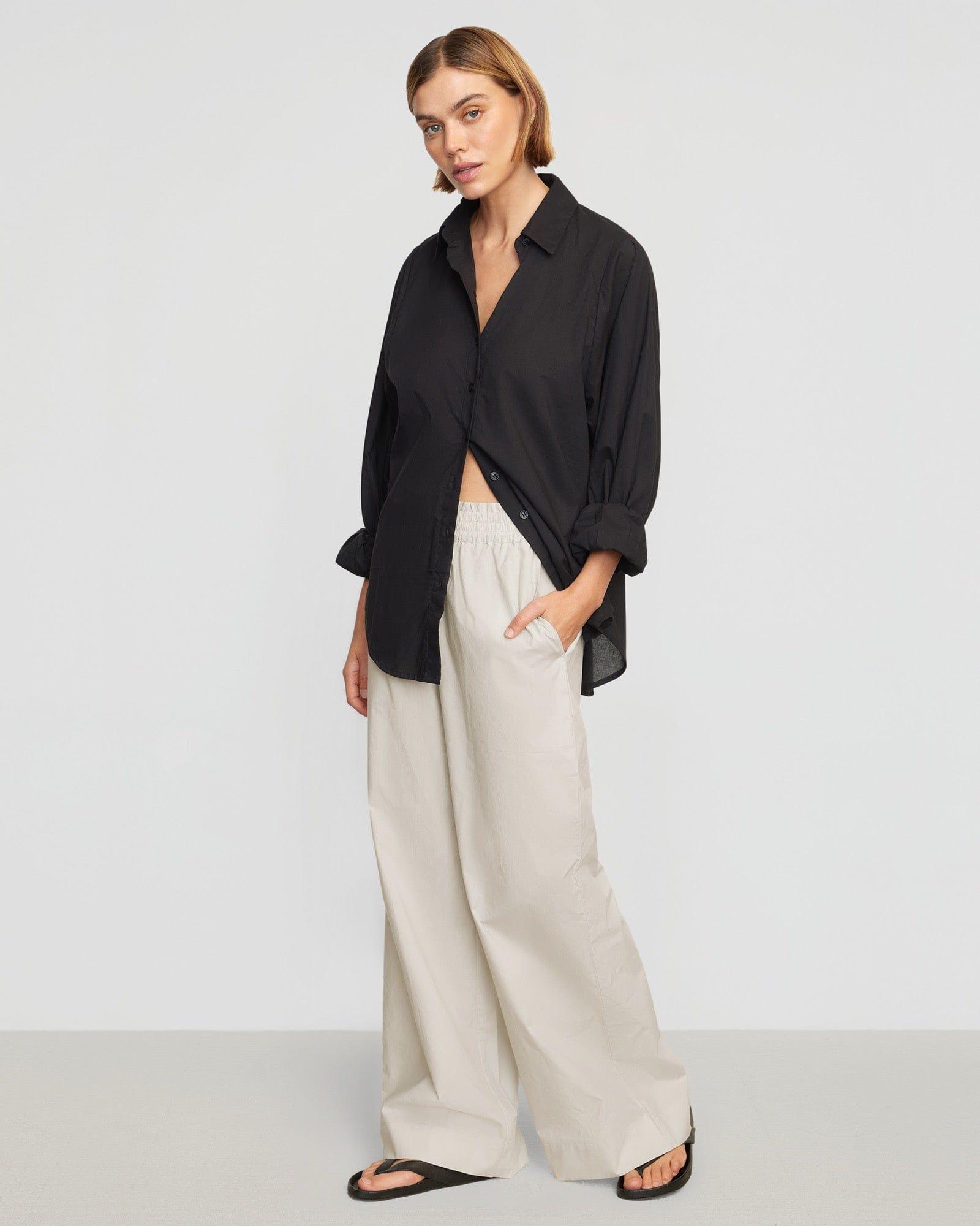 Paula Smocked-Waist Wide Leg Pant Product Image