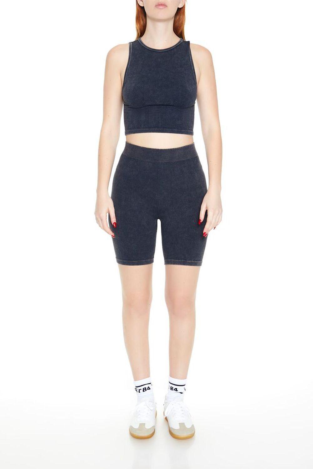 Seamless Ribbed Biker Shorts | Forever 21 Product Image