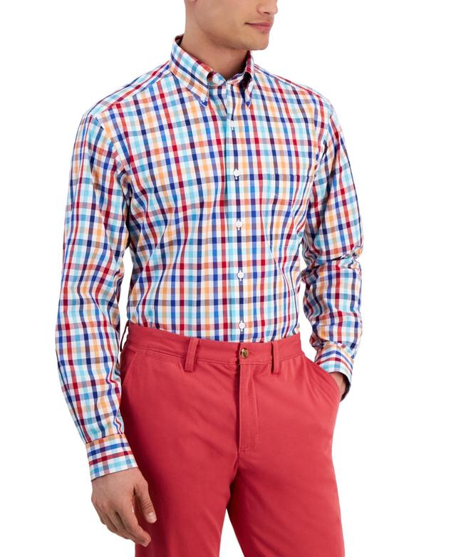 Club Room Mens Regular-Fit Multicolor Plaid Dress Shirt, Created for Macys Product Image