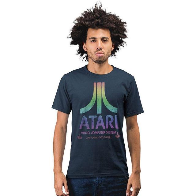 Mens Atari Vintage Rainbow Logo Tee Blue Product Image