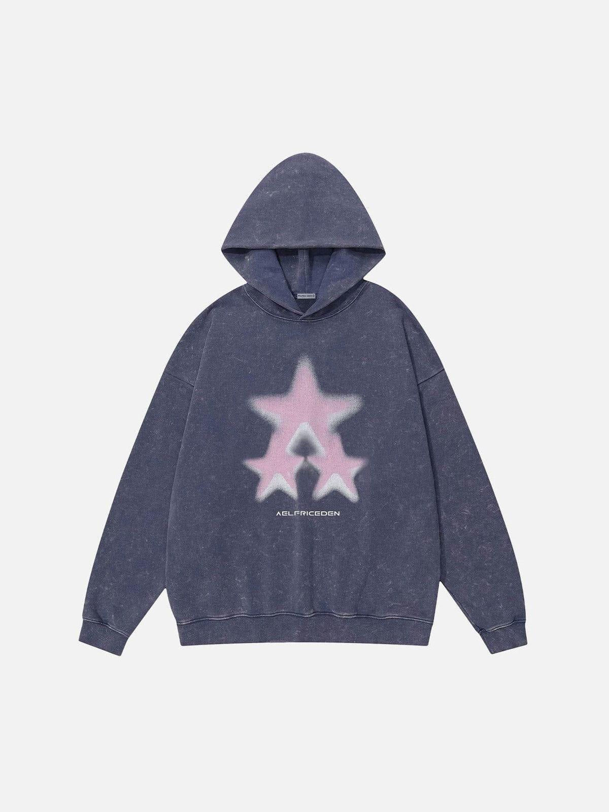 Aelfric Eden Blurring Star Washed Hoodie Product Image