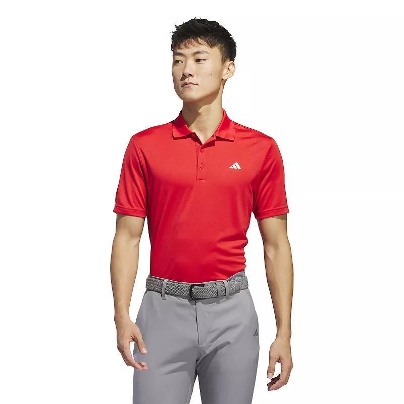 Mens adidas Adi Performance Golf Polo Shirt Brt Red Product Image