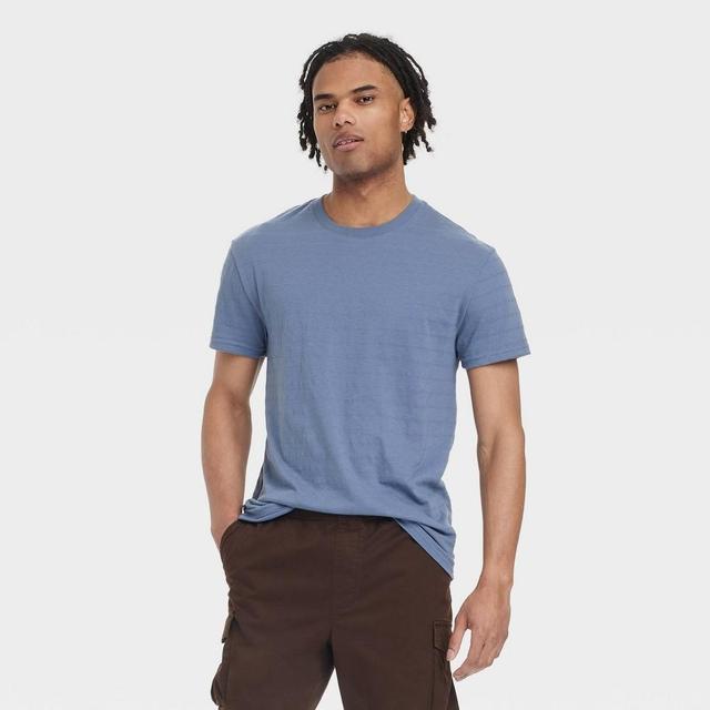 Mens Short Sleeve Crewneck T-Shirt - Goodfellow & Co Cruise Blue XXL Product Image