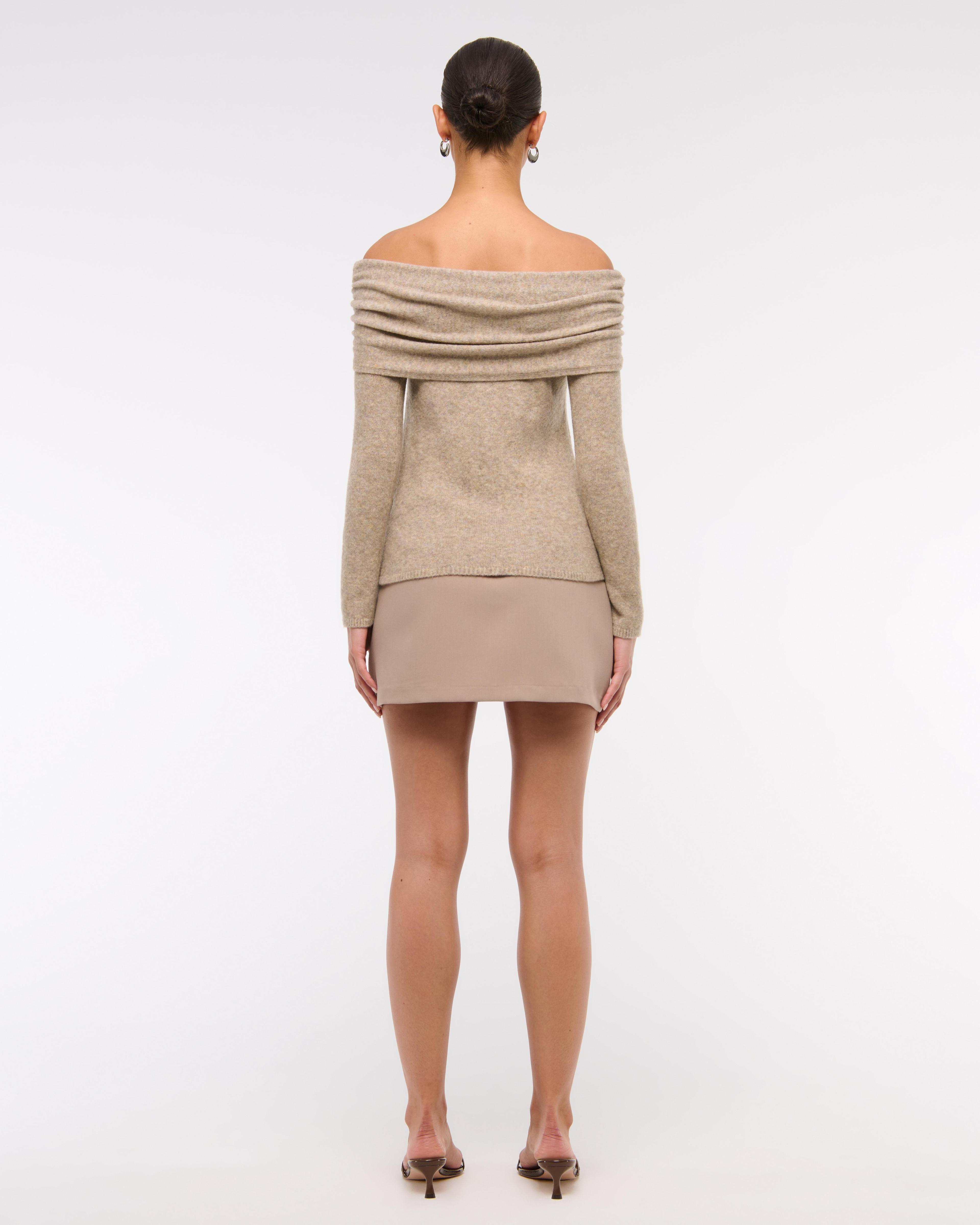 Foldover Off-The-Shoulder Sweater Product Image