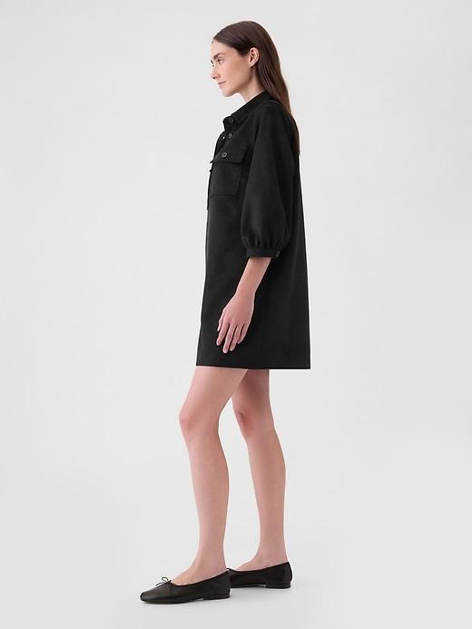 Vegan Suede Shift Mini Dress Product Image