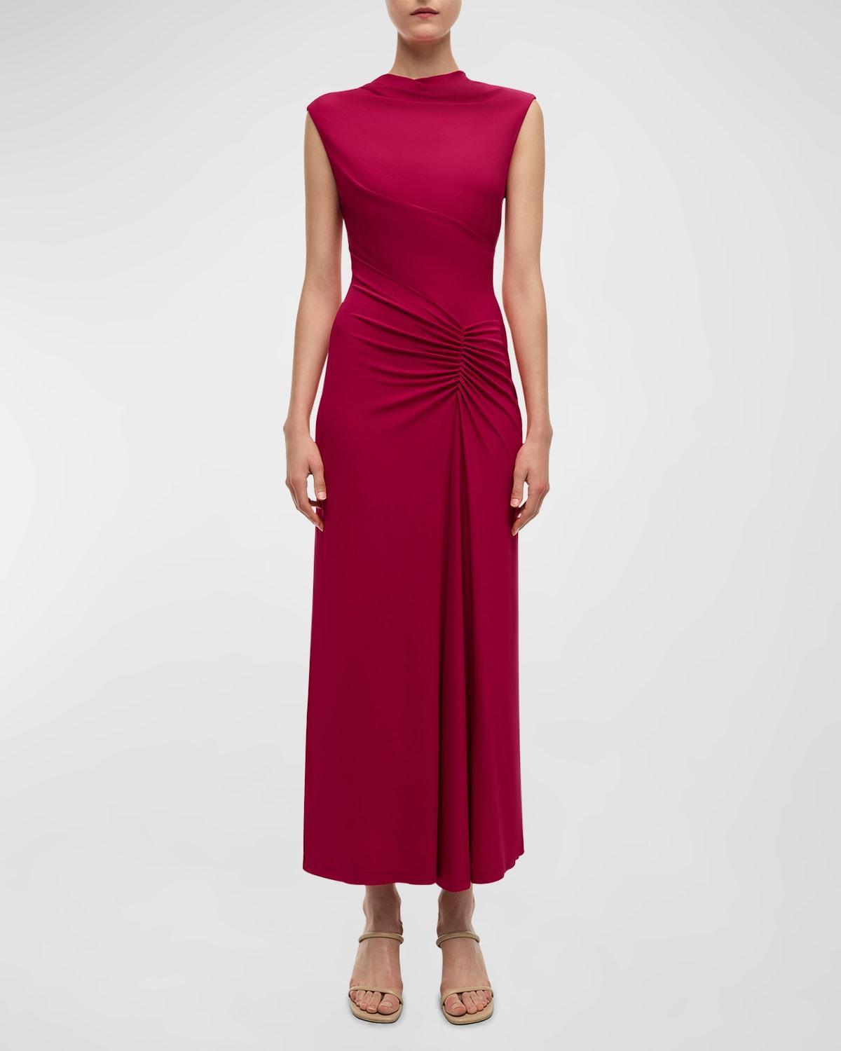 Acacia Sleeveless Draped Midi Dress Product Image