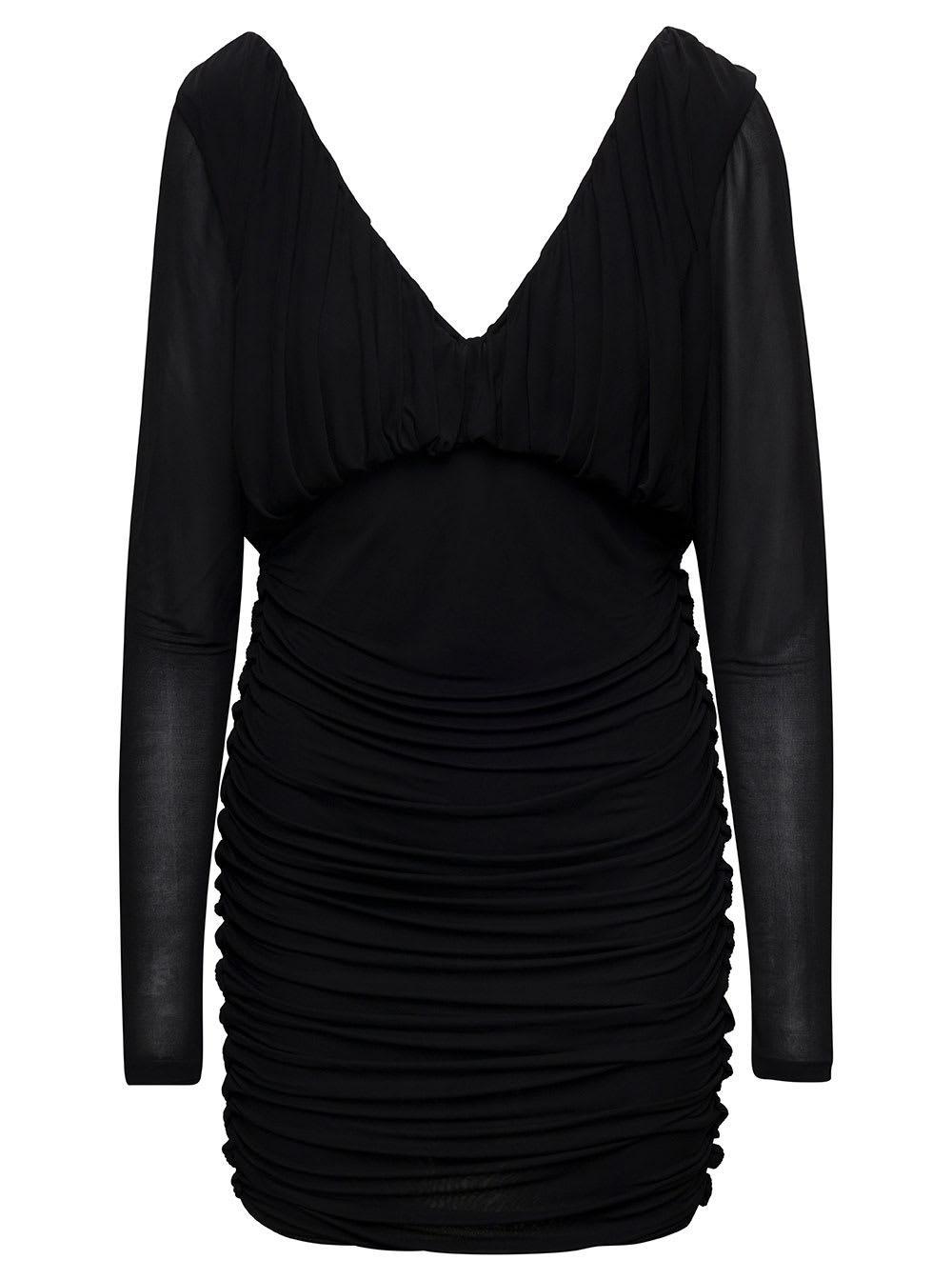 SAINT LAURENT Woman Mini Dress Black Size 8 Cupro Product Image