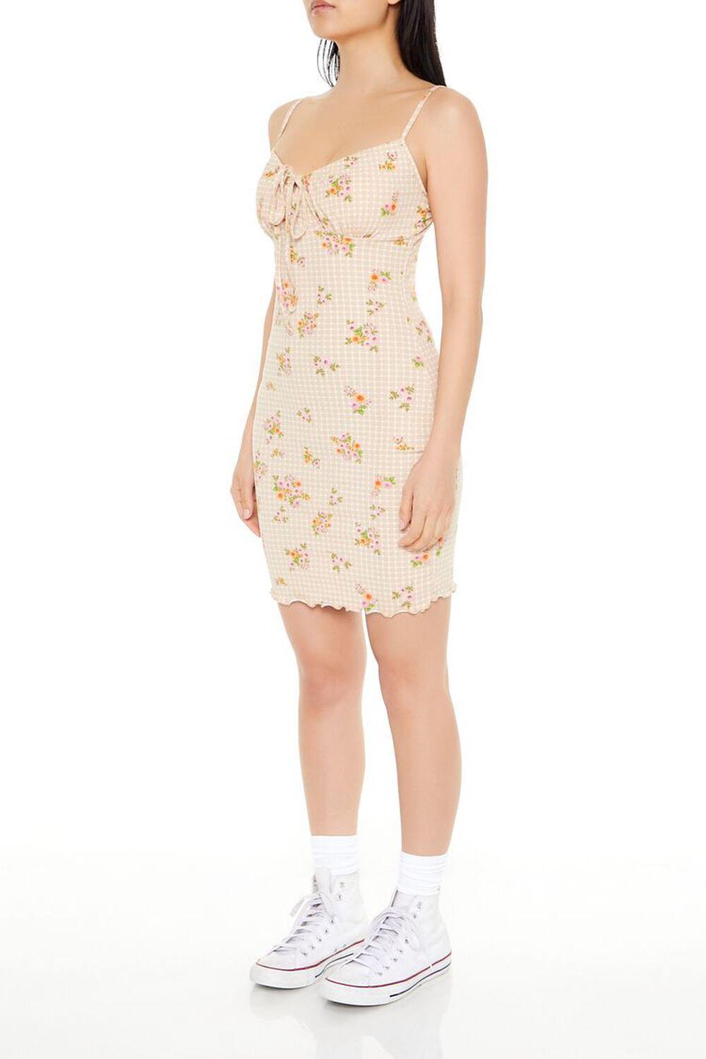 Floral Print Tie-Front Mini Dress | Forever 21 Product Image