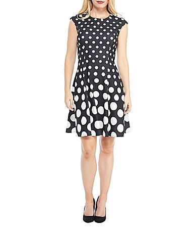 London Times Womens Printed Fit & Flare Dress Product Image