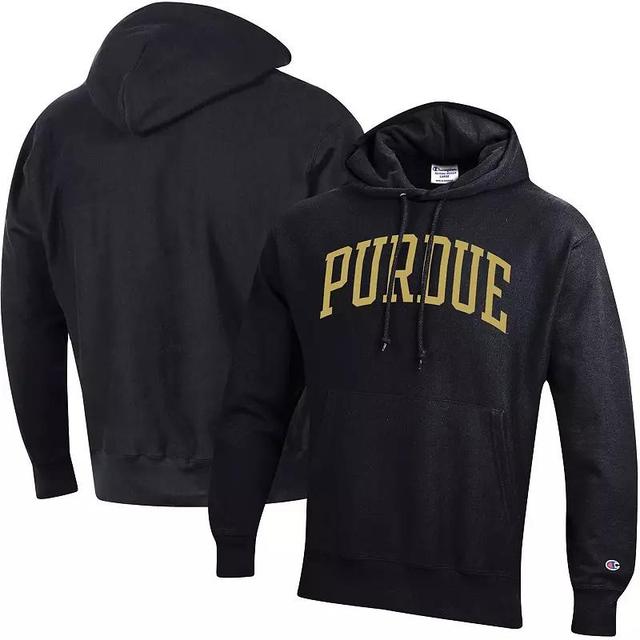 Mens Champion Purdue Boilermakers Team Arch Reverse Weave Pullover Hoodie Product Image