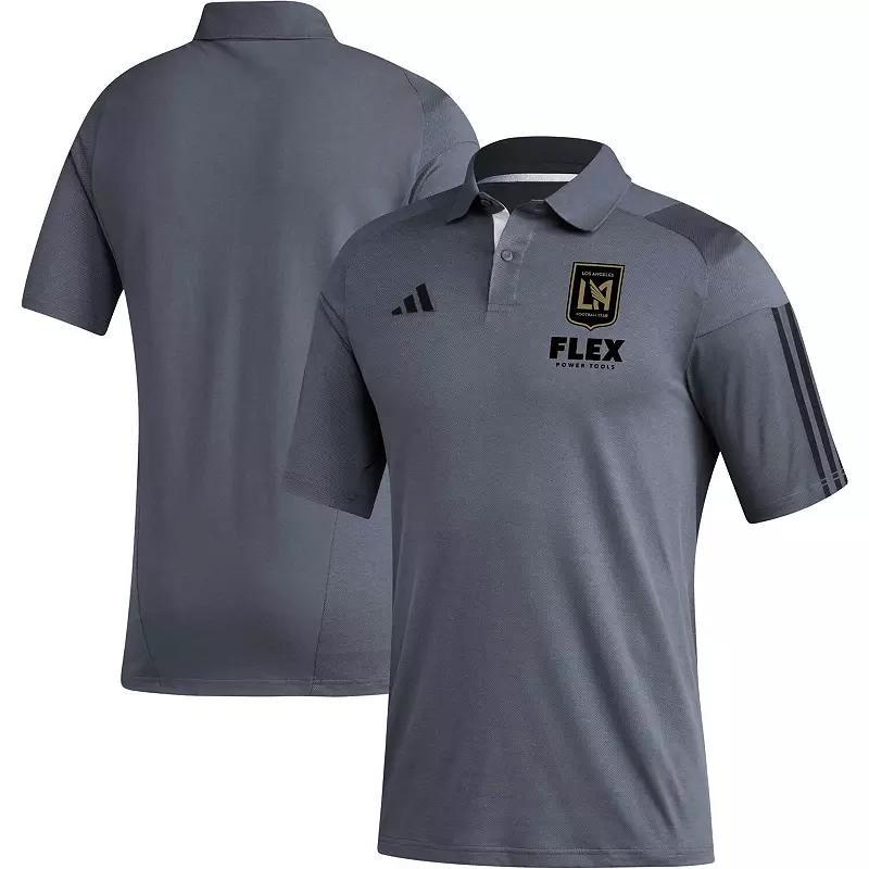 Mens adidas Gray LAFC 2023 On-Field Training Polo Product Image