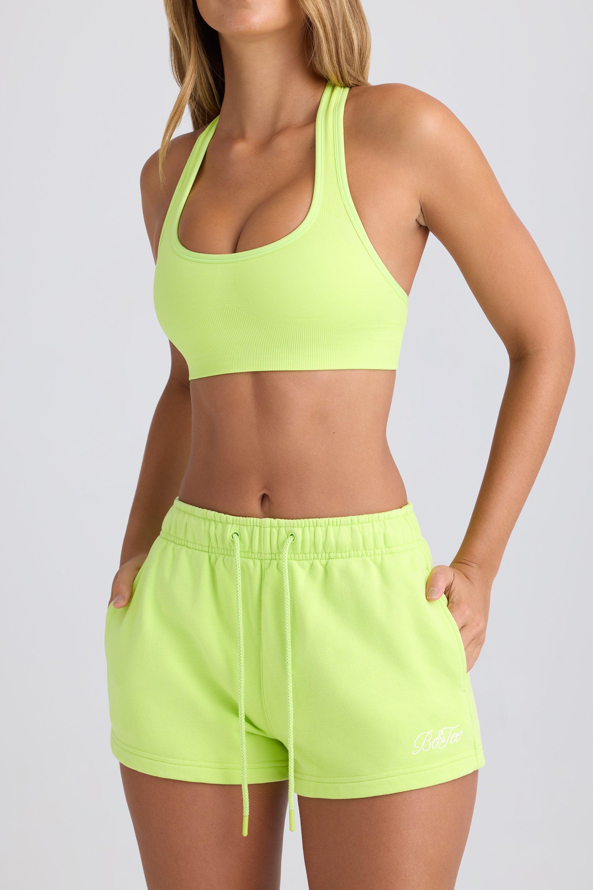 Mid-Rise Sweat Shorts in Key Lime Product Image