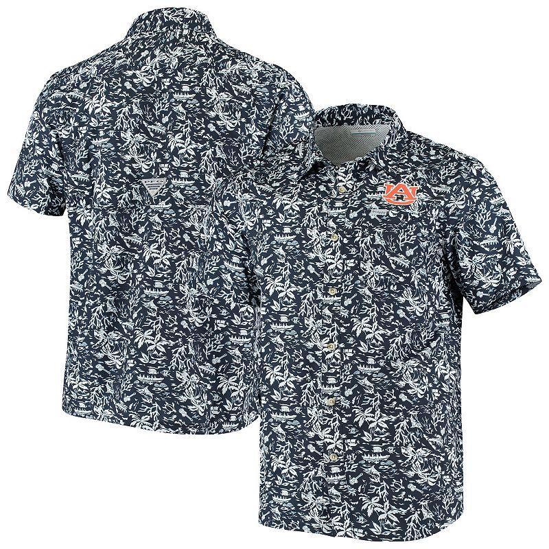 Mens Navy Auburn Tigers Super Slack Tide Button-Up Shirt Product Image