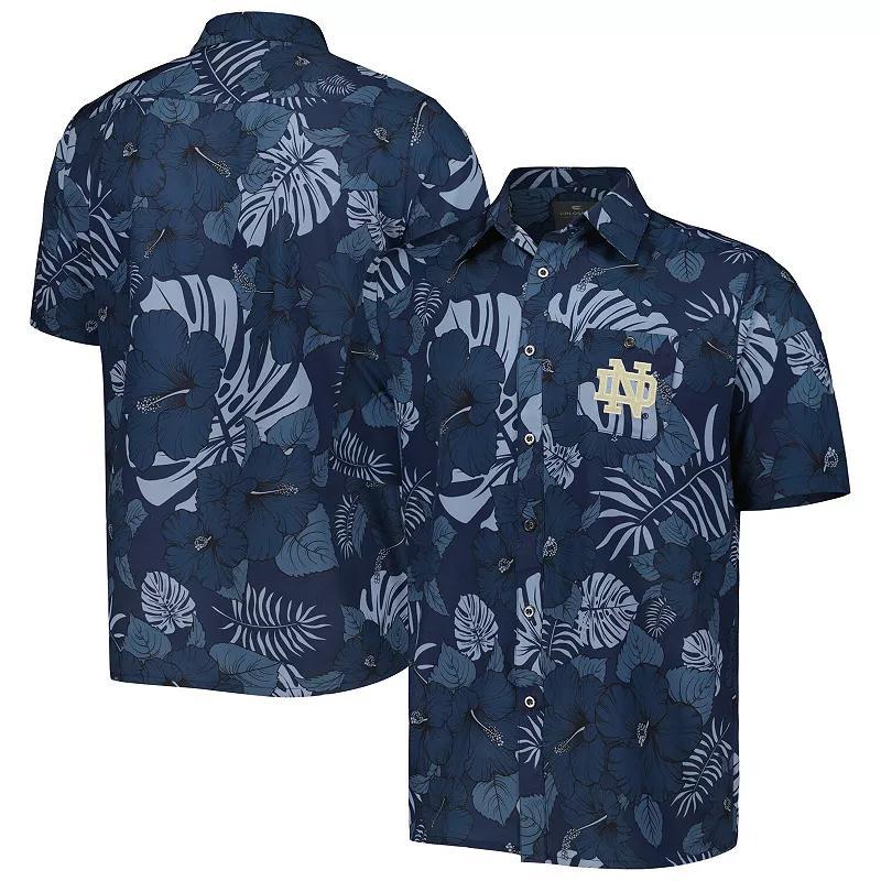 Mens Colosseum Notre Dame Fighting Irish The Dude Camp Button-Up Shirt Blue Product Image