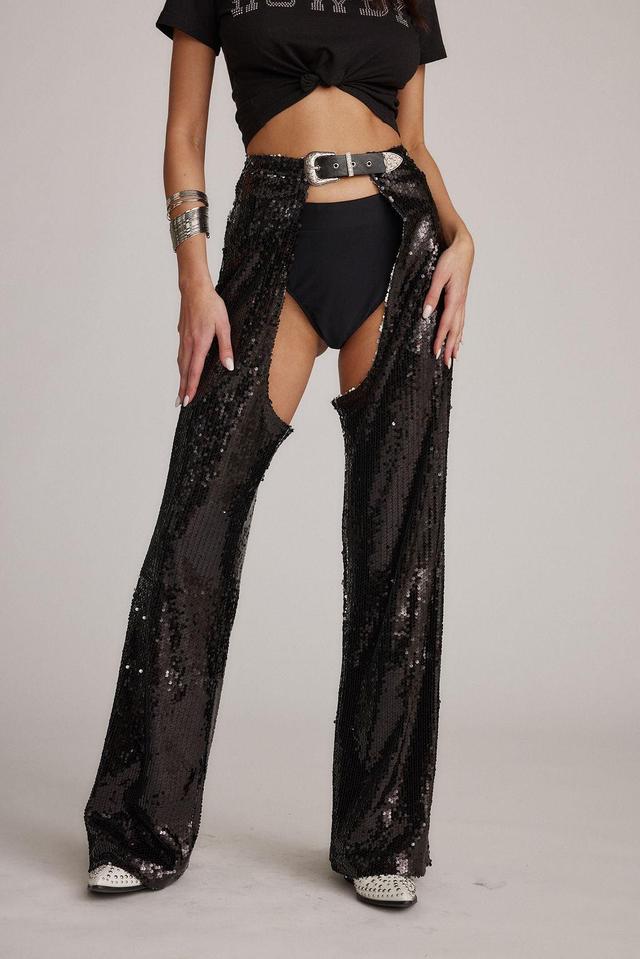 Hartley Black Sequin Chaps Product Image