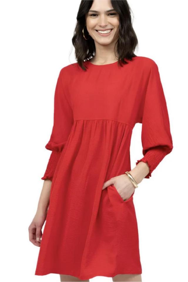 Shirred Sleeve Dress Product Image