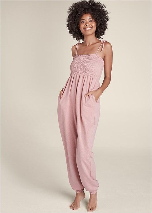 Smocked Lounge Jumpsuit Product Image