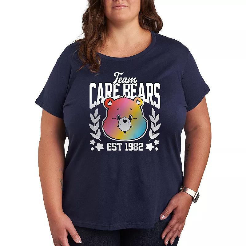 Plus Care Bears Team 1982 Graphic Tee, Womens Grey Royal Blue Product Image