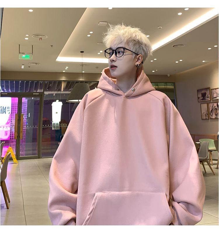 Long-Sleeve Plain Hoodie Product Image