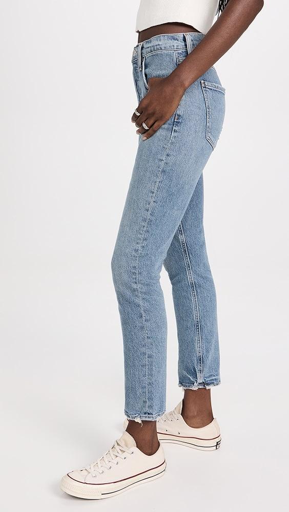 AGOLDE Riley Long High Rise Straight Jeans | Shopbop Product Image