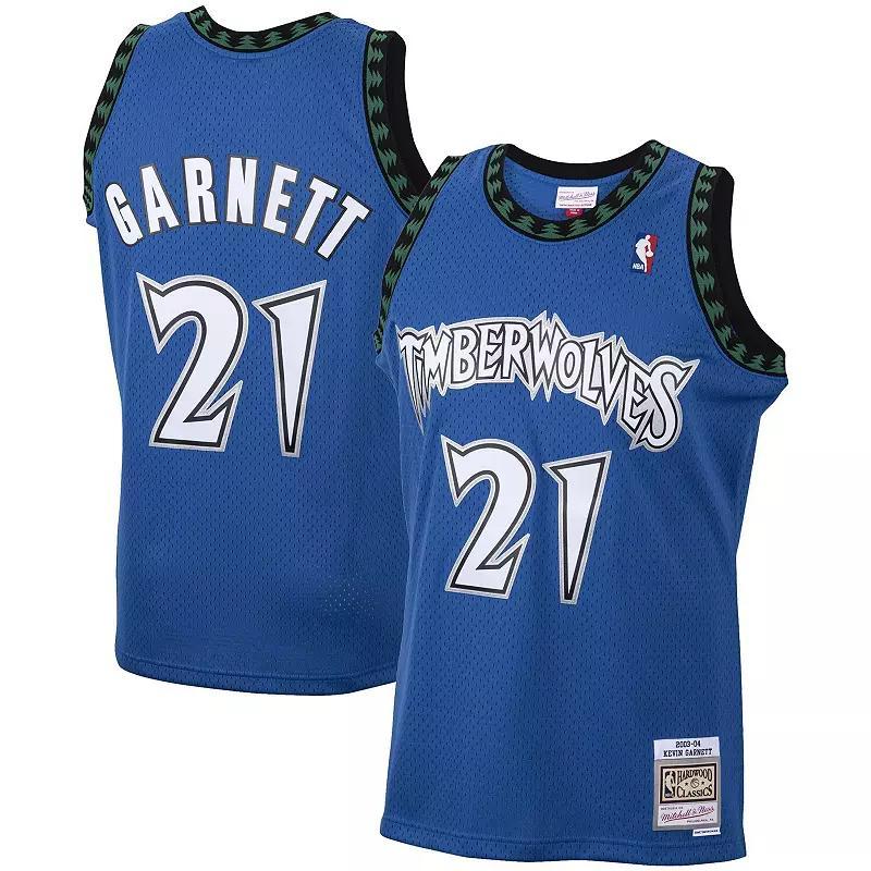 Mens Mitchell & Ness Kevin Garnett Minnesota Timberwolves 2001/02 Hardwood Classics Swingman Jersey Product Image