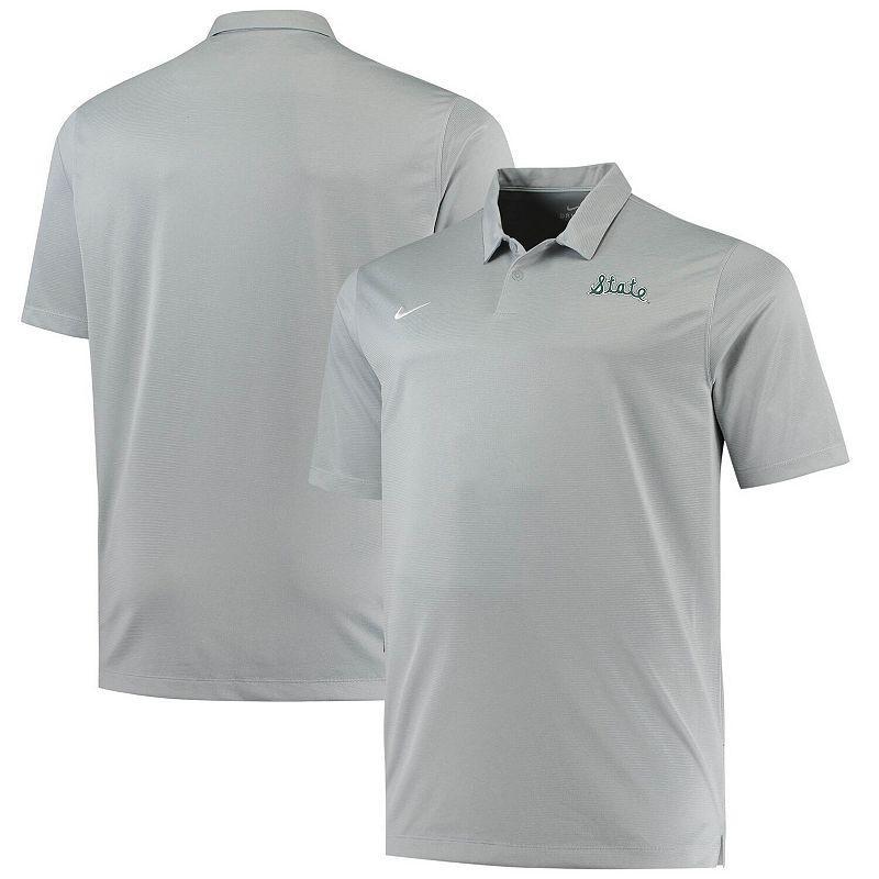 Mens Nike Heathered Gray Michigan State Spartans Big & Tall Performance Polo Product Image