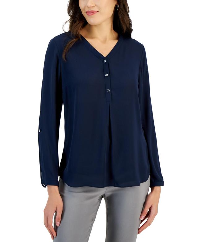 Jm Collection Womens Long Sleeve Utility Top, Created for Macys Product Image