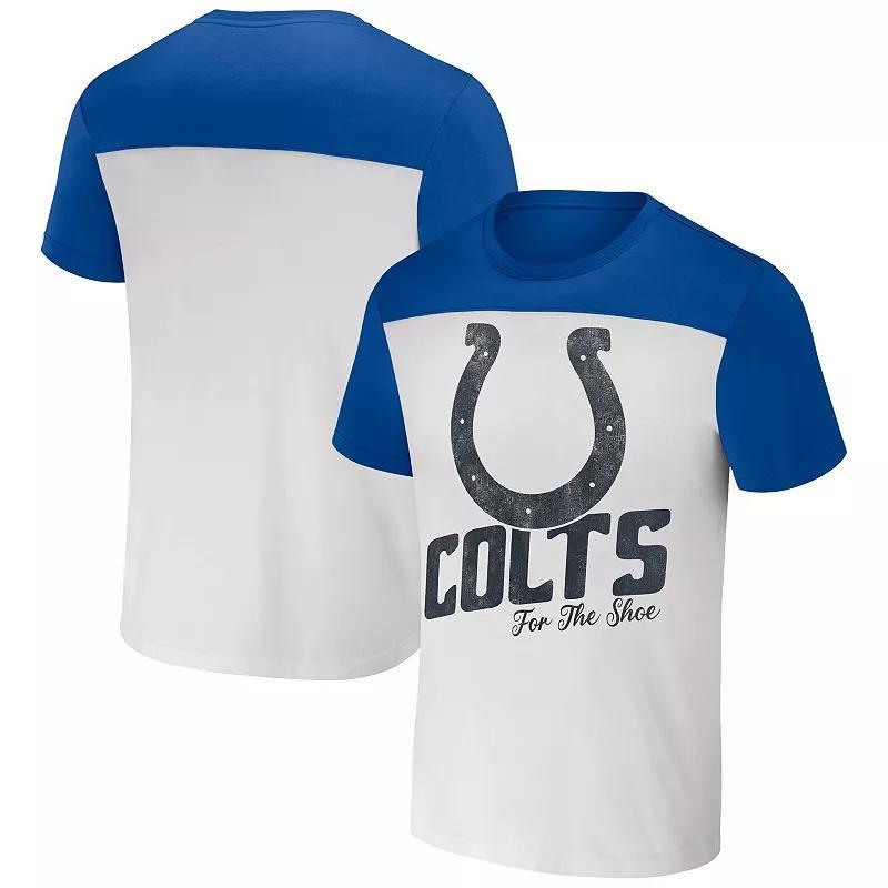 Mens NFL x Darius Rucker Collection by Fanatics Cream Indianapolis Colts Colorblocked T-Shirt Product Image