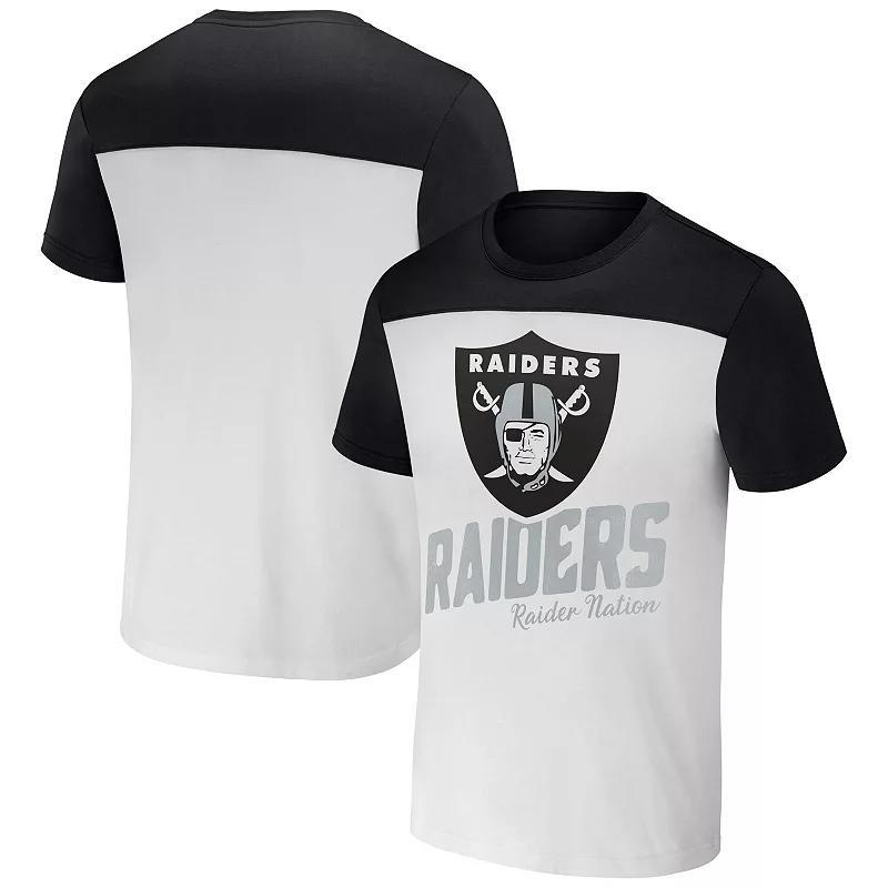 Mens NFL x Darius Rucker Collection by Fanatics Cream Las Vegas Raiders Colorblocked T-Shirt Product Image