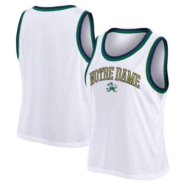 NCAA Notre Dame Fighting Irish Womens White Mesh Tank Top Product Image