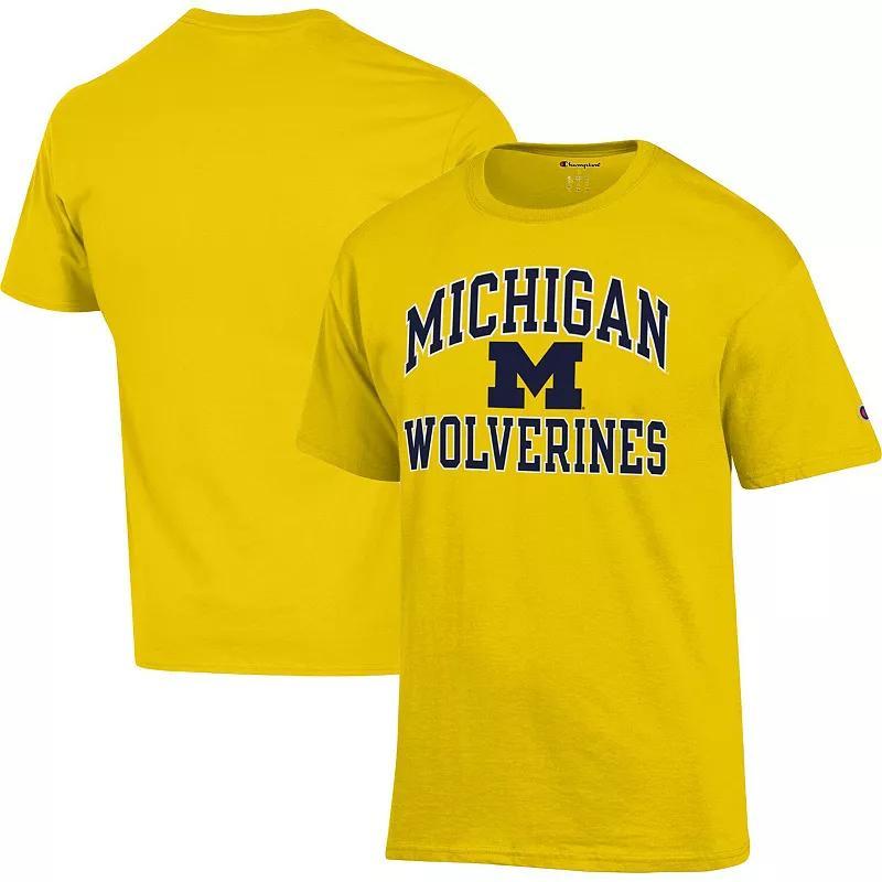 Mens Champion Maize Michigan Wolverines High Motor T-Shirt Product Image