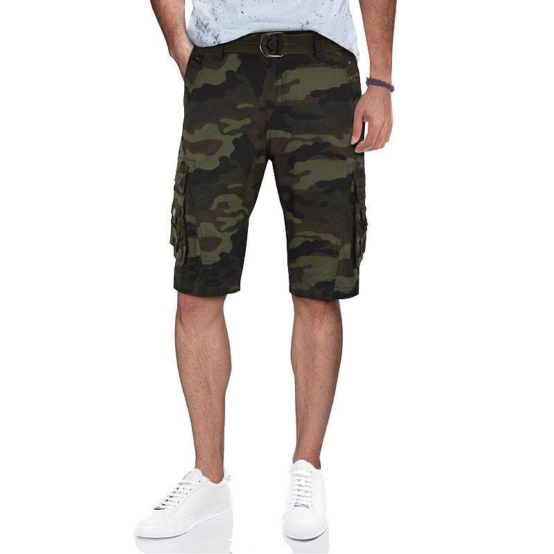 X-Ray Mens Belted Snap Detail Cargo Shorts Product Image