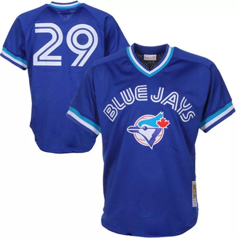 Mens Mitchell & Ness Joe Carter Royal Toronto Blue Jays 1993 Authentic Cooperstown Collection Mesh Batting Practice Jersey Product Image