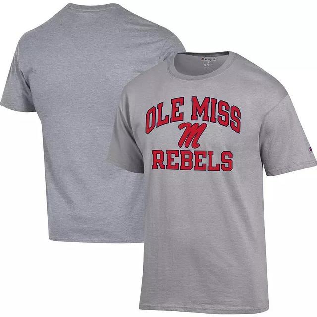 Mens Champion Heather Gray Ole Miss Rebels High Motor T-Shirt Product Image