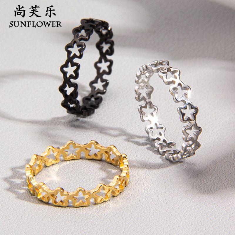 Star Stainless Steel Ring Product Image