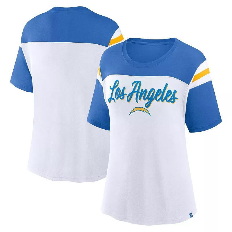 Womens Fanatics /Powder Blue Los Angeles Chargers Cheer Chant Fashion T-Shirt Product Image