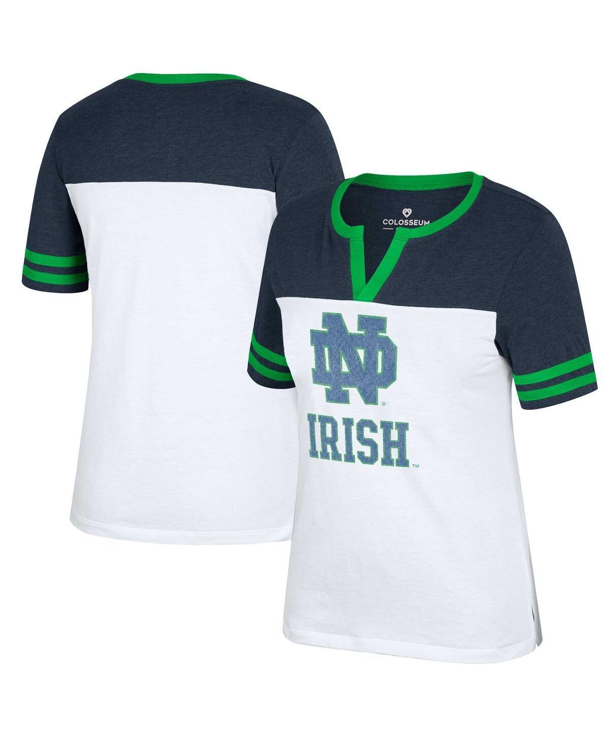 Womens Colosseum White Notre Dame Fighting Irish Frost Yourself Notch Neck T-shirt - White Product Image