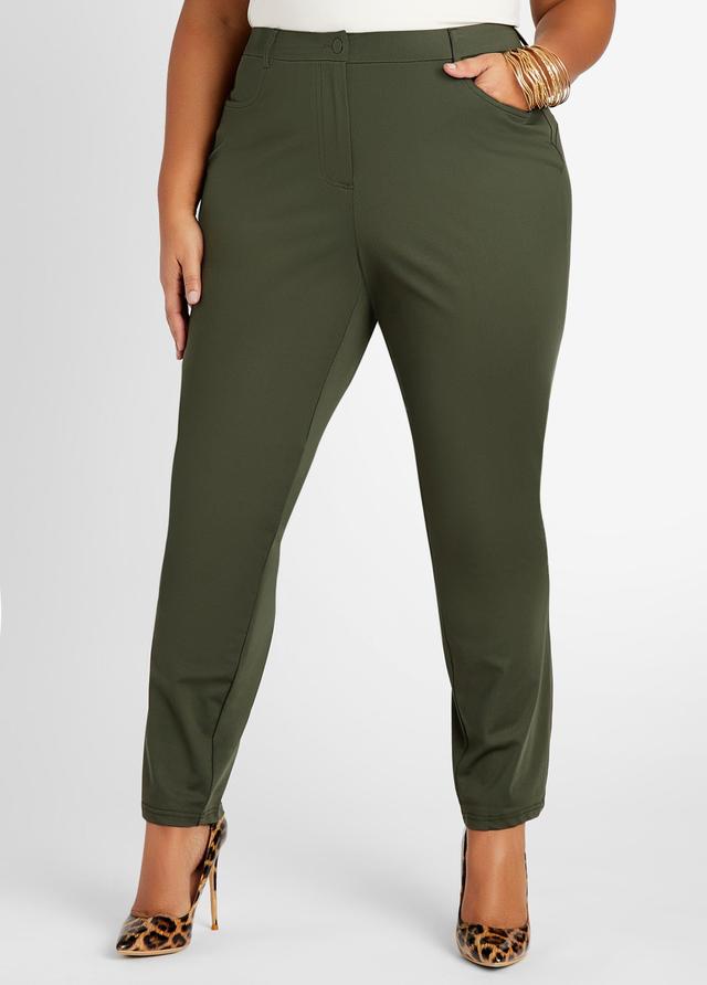 Plus Size Stretch 4 Pocket Slim Fit Pant Ashley Stewart Product Image