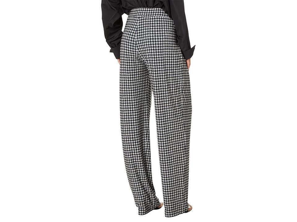 Norma Kamali Low Rise Pleated Trouser (Large Houndstooth) Women's Dress Pants Product Image