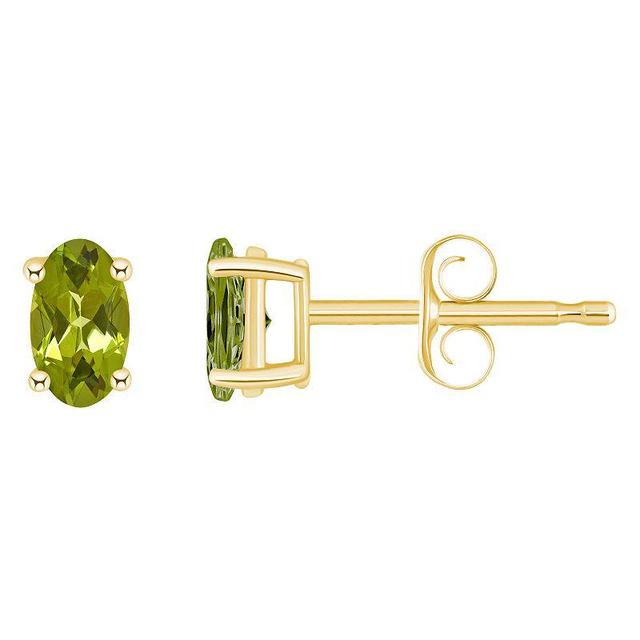 Peridot (1/2 ct. t.w.) Stud Earrings in 14K White Gold or 14K Yellow Gold Product Image