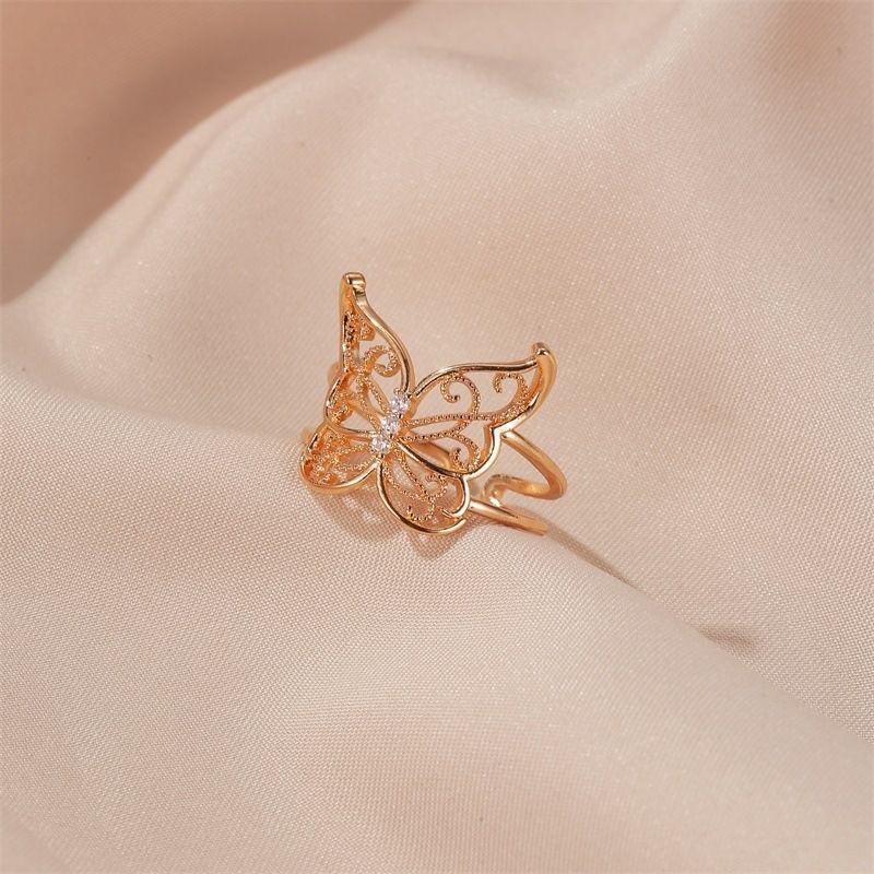 Alloy Butterfly Open Ring Product Image