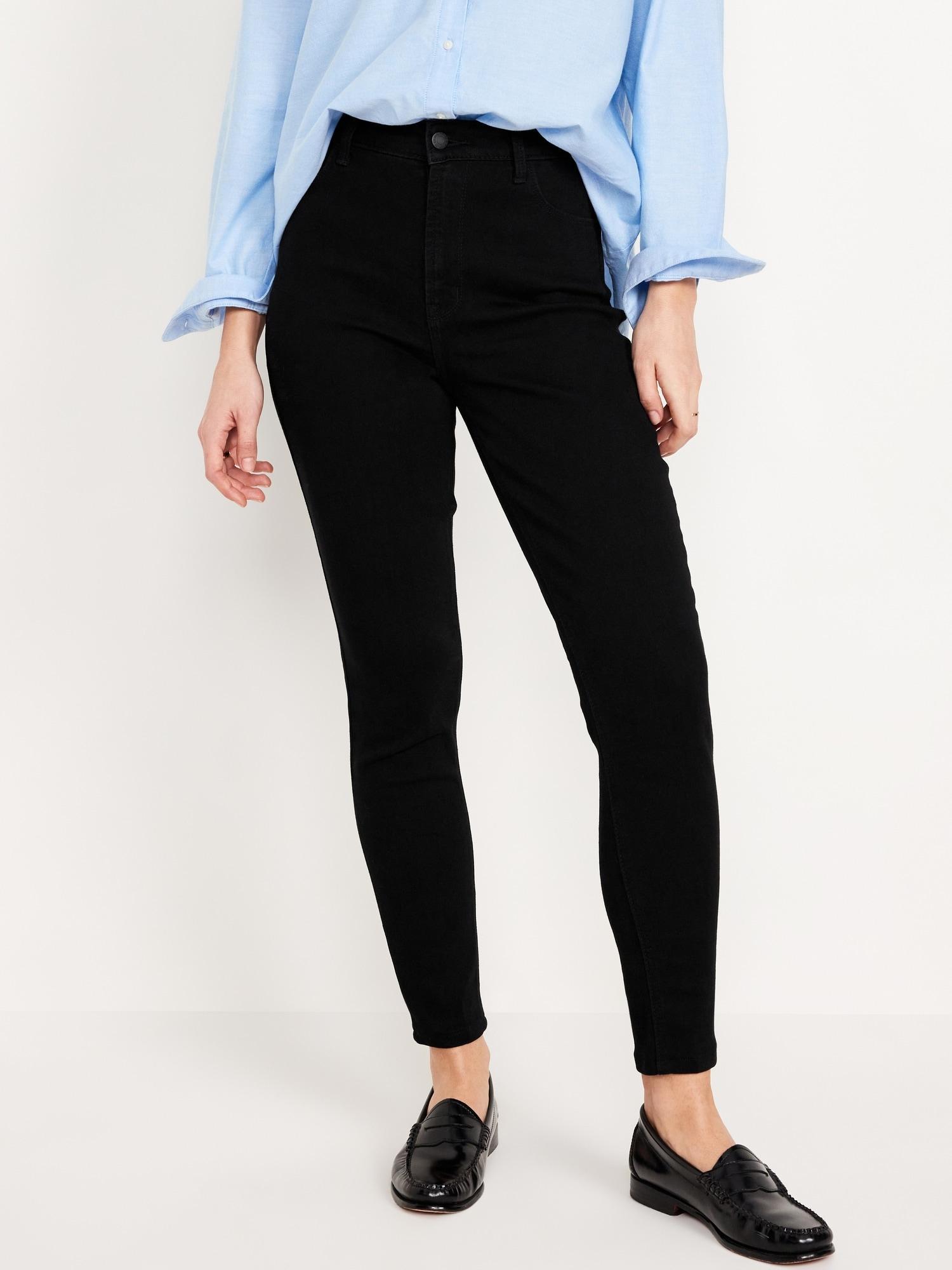 High-Waisted Wow Super-Skinny Black Jeans for Women Product Image