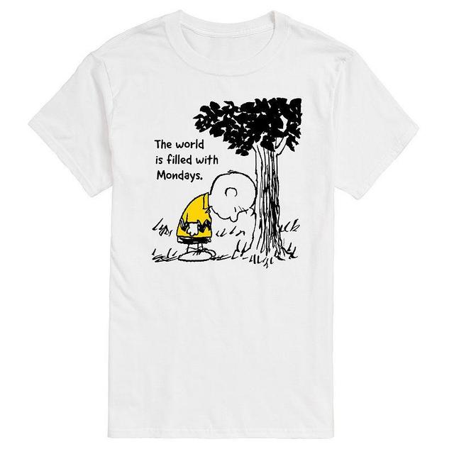 Mens Peanuts World Filled With Mondays Graphic Tee Product Image