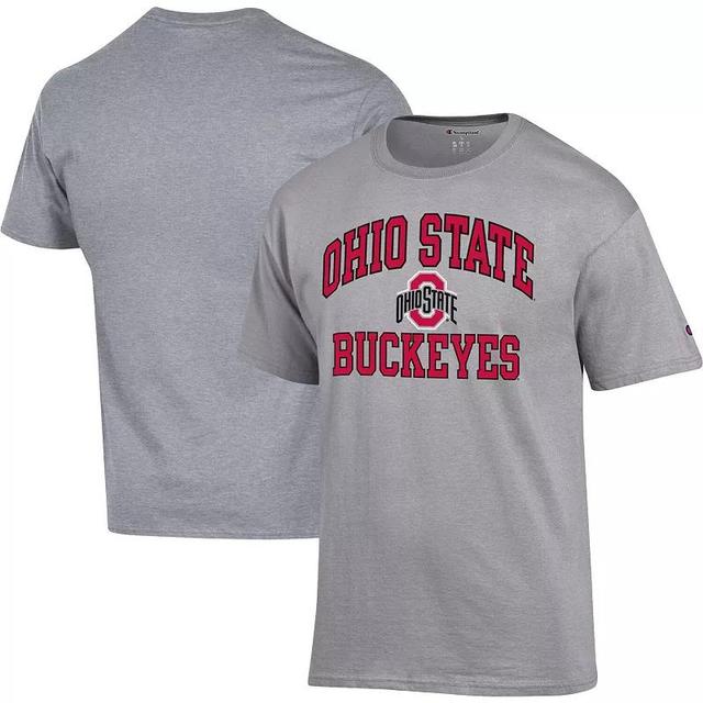 Mens Champion Heather Gray Ohio State Buckeyes High Motor T-Shirt Product Image