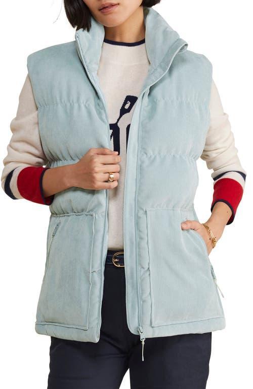 Womens Oversized Corduroy Puffer Vest Product Image