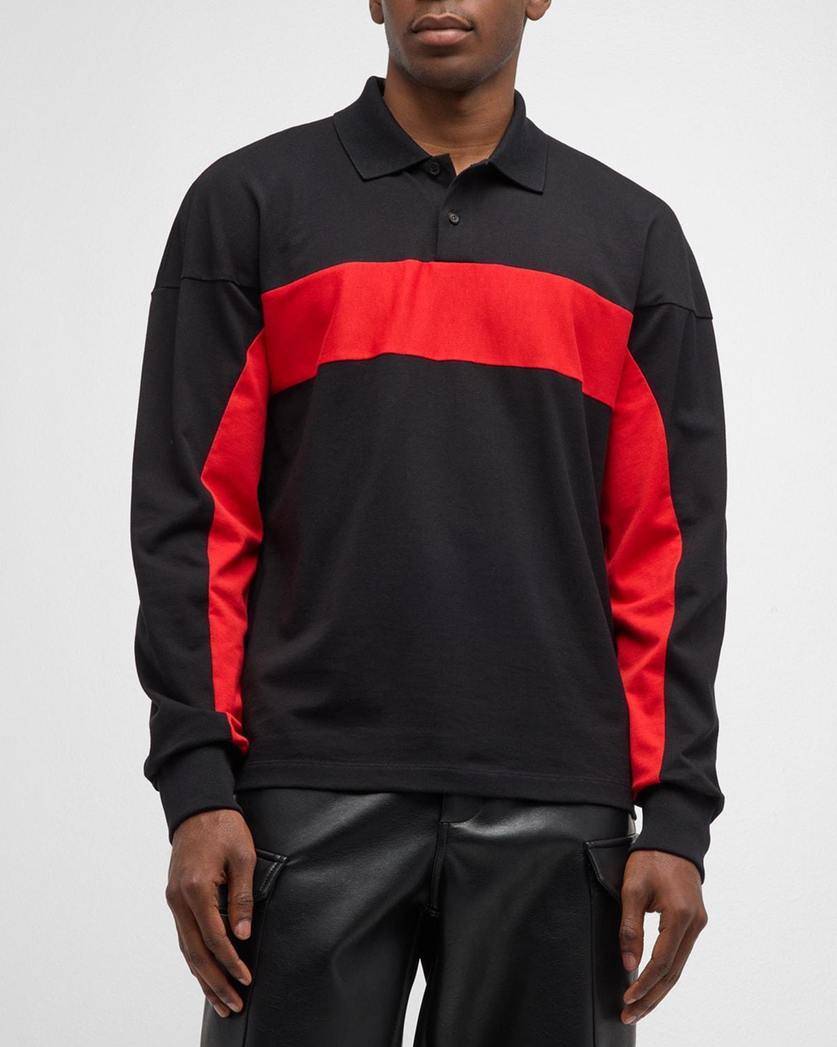 Mens Colorblock Polo Shirt Product Image