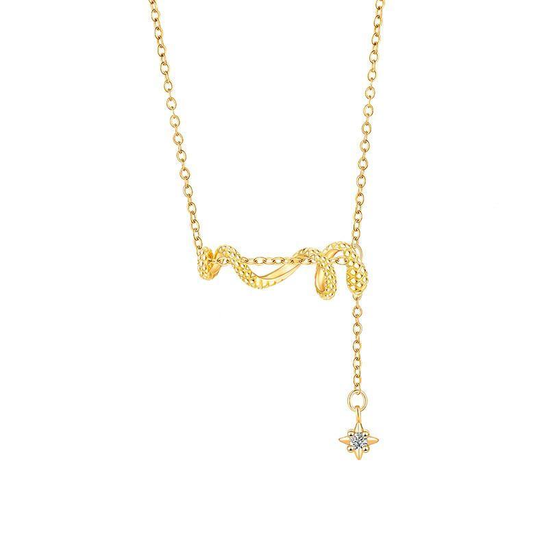 CZ Snake Pendant Necklace Product Image