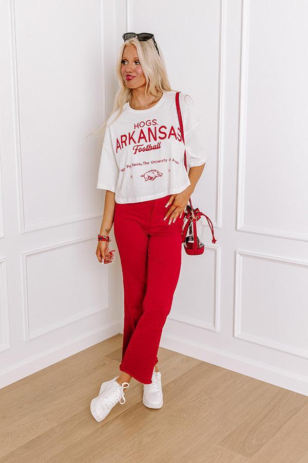 Hogs Football Graphic Crop Tee Product Image