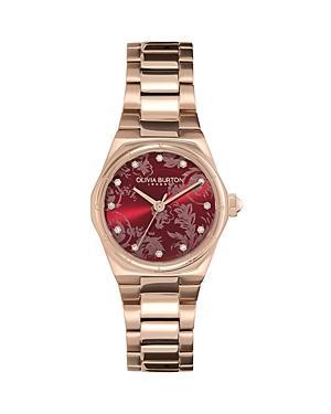 Olivia Burton Womens Sports Luxe Hexa Mini Carnation Gold-Tone Stainless Steel Bracelet Watch 28mm Product Image