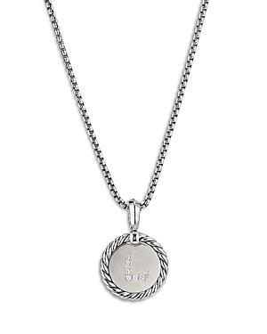 Womens Initial Charm with Pav Diamonds Product Image